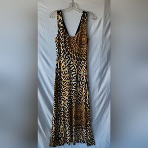MT collection Long Slinky Animal Print Dress Size Medium